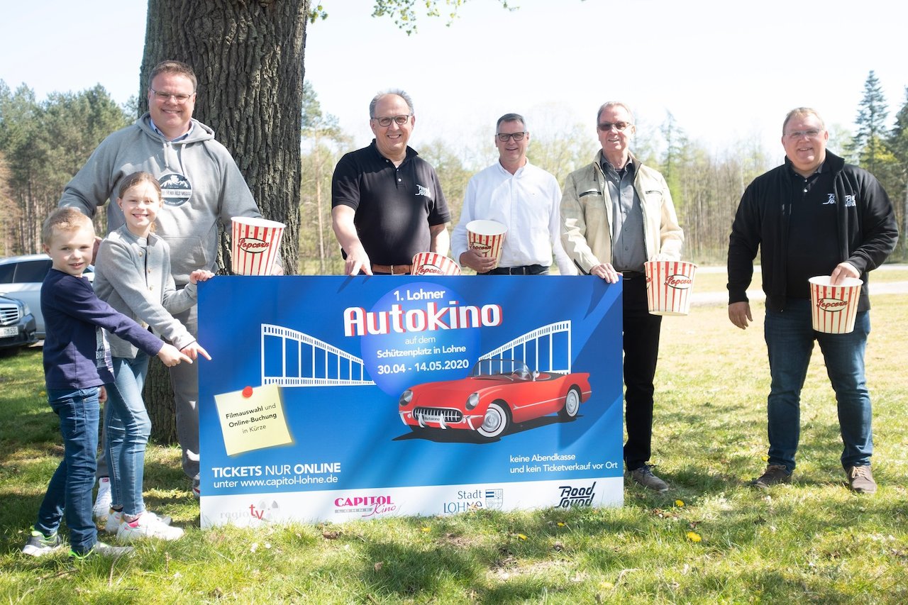 Trotz Corona: Kinovergnügen im Auto auf dem Lohner Schützenplatz